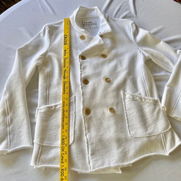 Frank & Eileen BELFAST Sweatshirt Peacoat Triple Fleece White Size M NWOT - Picture 9 of 13